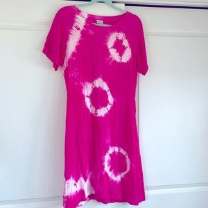 Dharma Trading Co. tie dye pink dress cover up